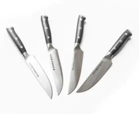 KNIVESSETOF4 KANKA Steak Knives Set Steel Knife Blades