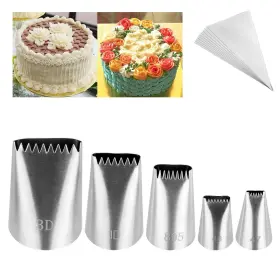 FX-015 KASMOIRE Basketweave Piping Tip Set Steel Half Row