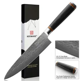 Z1820103K KEEMAKE Chefs Knife Sharp Damascus Steel Slicing