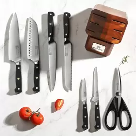 Z2050008K KEEMAKE Kitchen Knife Set Block Razor Sharp Chef #3