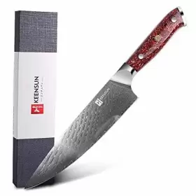 768494285302 KEENSUN Damascus Chef Knife Kitchen Japane