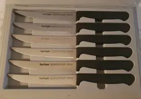 9030 KERSHAW Set Steak Knives Steel Rubber Handle #2