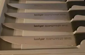 9030 KERSHAW Set Steak Knives Steel Rubber Handle #3