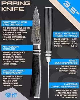 816129029668 KESSAKU Paring Knife Ronin Forged High Carbon #2