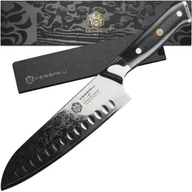 KES53071 KESSAKU Santoku Knife Damascus Dynasty Razor Sharp
