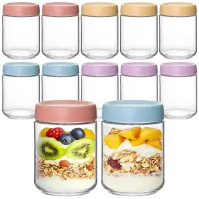 B0F18B25P7 KEYWING Pack Overnight Oats Containers Lids Mouth