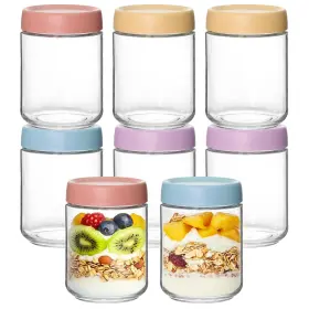B0FF4GXH6Q KEYWING Glass Overnight Oats Containers Mouth Jars