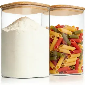 B0G2GWTR1Q KEYWING Gallon Glass Flour Storage Containers Lids