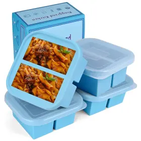B0BP74FDX6 KINGGRAND KITCHEN Silicone Freezer Tray Lid Food