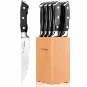 629721759624 KITCHELPER Steak Knives Set Serrated Block #3