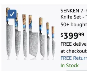 20240102516 KITCHEN Damascus Knife Set Tsunami