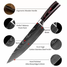 295895769946 KITCHEN Knives Set Damascus Steel Chefs Knife #2