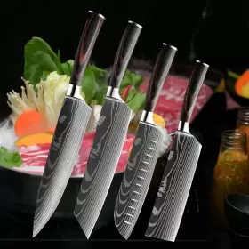 295895769946 KITCHEN Knives Set Damascus Steel Chefs Knife
