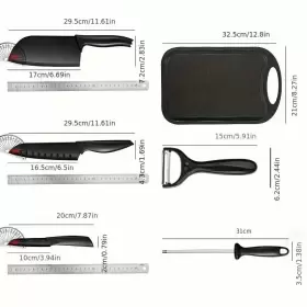 365779578403 KITCHEN Set Chef Knifes Veggie Meat Steel Knives #2