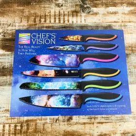 391532110011 KITCHEN Chefs Vision Cosmos Knife Set Box