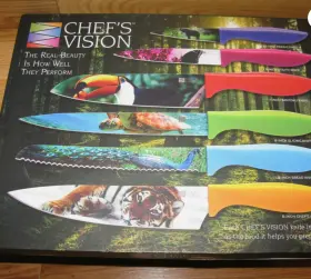 391532110066 KITCHEN Chefs Vision Wildlife Knife Set Tiger