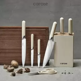 D0102HRZT68 KITCHEN Carote Knife Bock Set Steel Razor Sharp #3