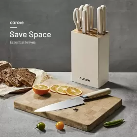 D0102HRZT68 KITCHEN Carote Knife Bock Set Steel Razor Sharp
