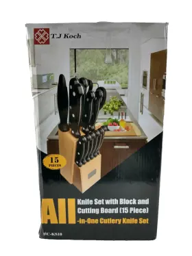 HC-KS10 KITCHEN Koch Knife Set Block Cutting Board Cutlery