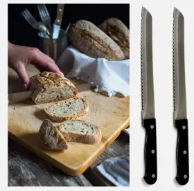 SE-001 KITCHEN HOME Knives Serrated Slicing Bread Knife Steel