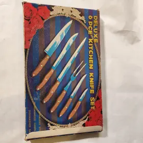 T0W-1007 KITCHEN Steel Deluxe Pce Knife Set