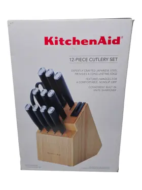 045908144807 KITCHENAID Kitchen Aid Cutlery Set Steel Wood