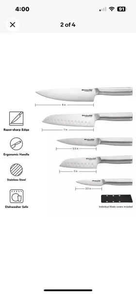 Kospstfoswsssw KITCHENAID Gourmet Forged Steel Knife Set #2