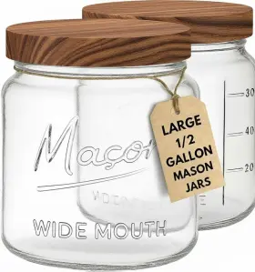 B0DZW6QKG1 KITCHENTOOLZ Mason Jars Lids Mouth Gallo