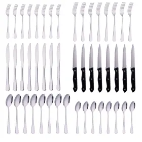 48PCS-STEAK KITIOK Silverware Set Knives