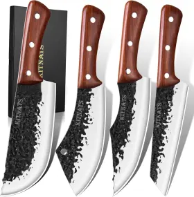 AK03 KITNATS Forged Butcher Knife Set Kiritsuke Meat Cleaver