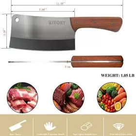 791378889228 KITORY Meat Cleaver Chopper Butcher Knife Bone #2