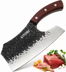 791742494058 KITORY Cleaver Knife Forged Effort Kitchen Ful