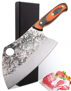 HS09DE KITORY Serbian Chef Knife Meat Cleaver Forged Butcher
