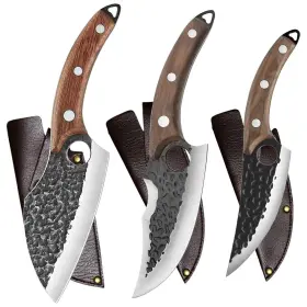 CHEF-6 KNIFAST Handmade Forged Kitchen Knife Set Hunting Bbq