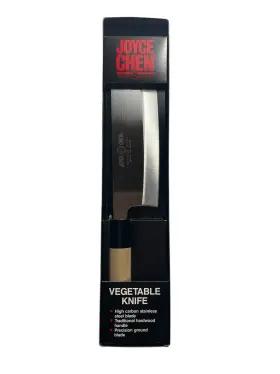 048002507530 KNIFE Joyce Chen Cleaver Chef Steel Wood Handle