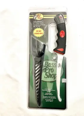 092229403441 KNIFE Bass Pro Filet Grip Master