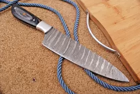 1849 KNIFE Handmade Forged Damascus Steel Chef Kitchen Wood #2