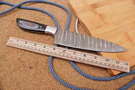 1849 KNIFE Handmade Forged Damascus Steel Chef Kitchen Wood
