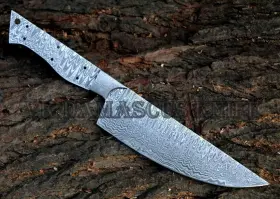 7007 KNIFE Chef Blank Damascus Kitchen Blade Hobby #2