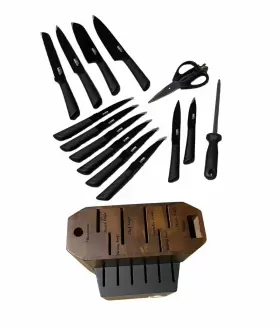 798023805190 KNIFE Chef Set Block Kitchen Scissors Sharper