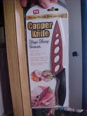 853347007702 KNIFE Copper Stays Sharp Forever Forged Steel
