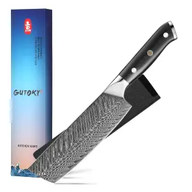 CJCF217659501AZ KNIFE Gutoky Nakiri Feather Damascus High