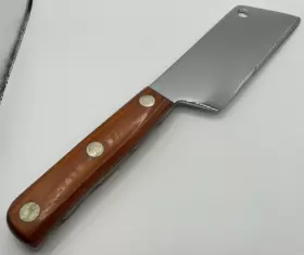 P2032 KNIFE Chromium Meat Cleaver Butcher Wood Handle