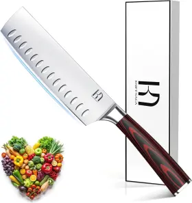 977196720439 KNIFESAGA Nakiri Chef Knife Sharp Meat Cleav
