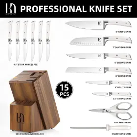 977196720453 KNIFESAGA Design Knife Set High Carbon Stee #3