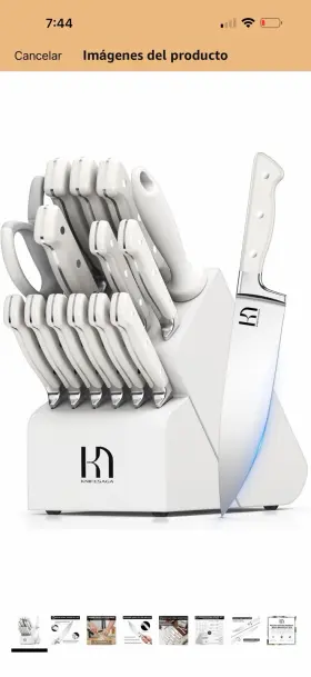X4-PRO KNIFESAGA Kitchen Knife Set Precision Edge Wood Block