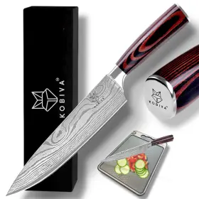 1234C1 KOBIVA Chef Knife Sharp Kitchen Hc Steel Damascus Pa