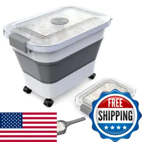 B0FJL9CYYC KOMZON Rice Storage Container Airtight Food Wi