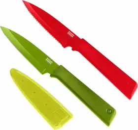 24264 KUHN RIKON Colori Stick Serrated Paring Knives Set