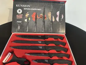 X10019 KUNSION Knife Set Chef Bread Utility Paring Knives